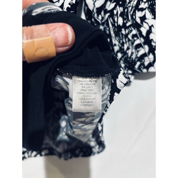 Christopher & Banks Women’s 2pc Top Plus Sz 2x Black White Studs Bead Artsy Work - Picture 11 of 12